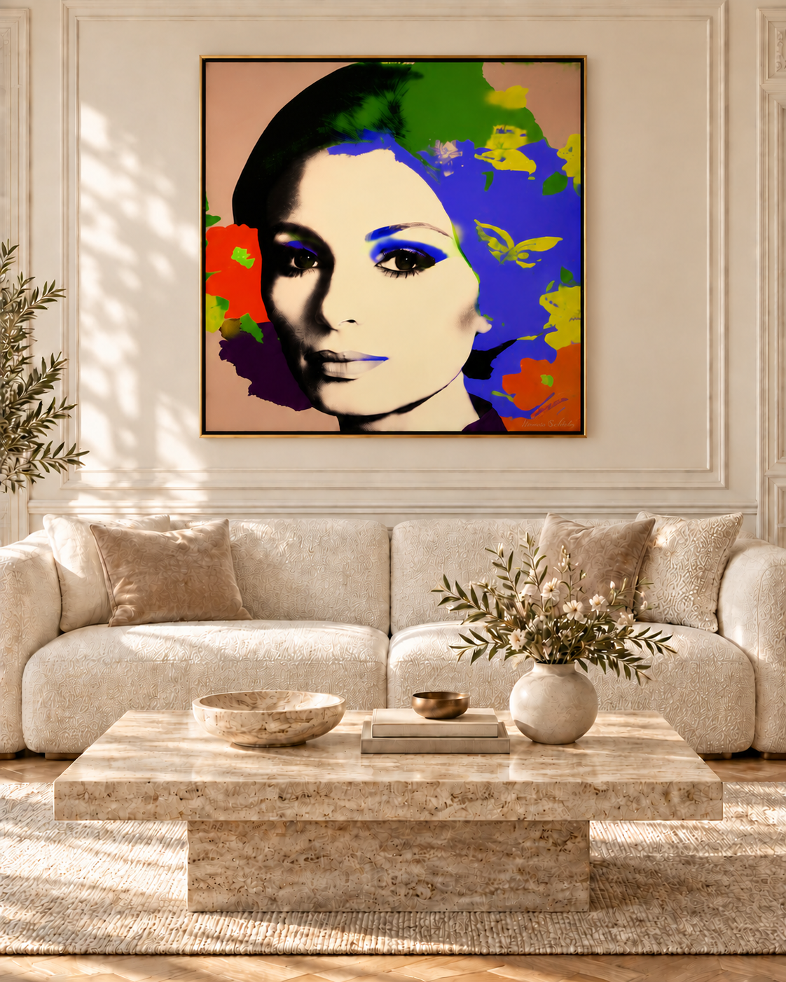 Arman Sultani — farah-pop-3 — individual framed portrait interior (AI visualisation)
