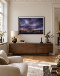 Stockholm — Twilight — interior front (AI visualisation)